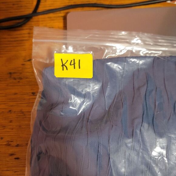 Haystacks Blue Indigo Crinkle Brazilian Surreal Textured Top Size Small - Picture 9 of 9